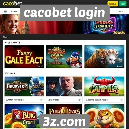 Variedade de jogos no site cacobet login